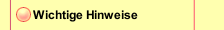 Wichtige Hinweise